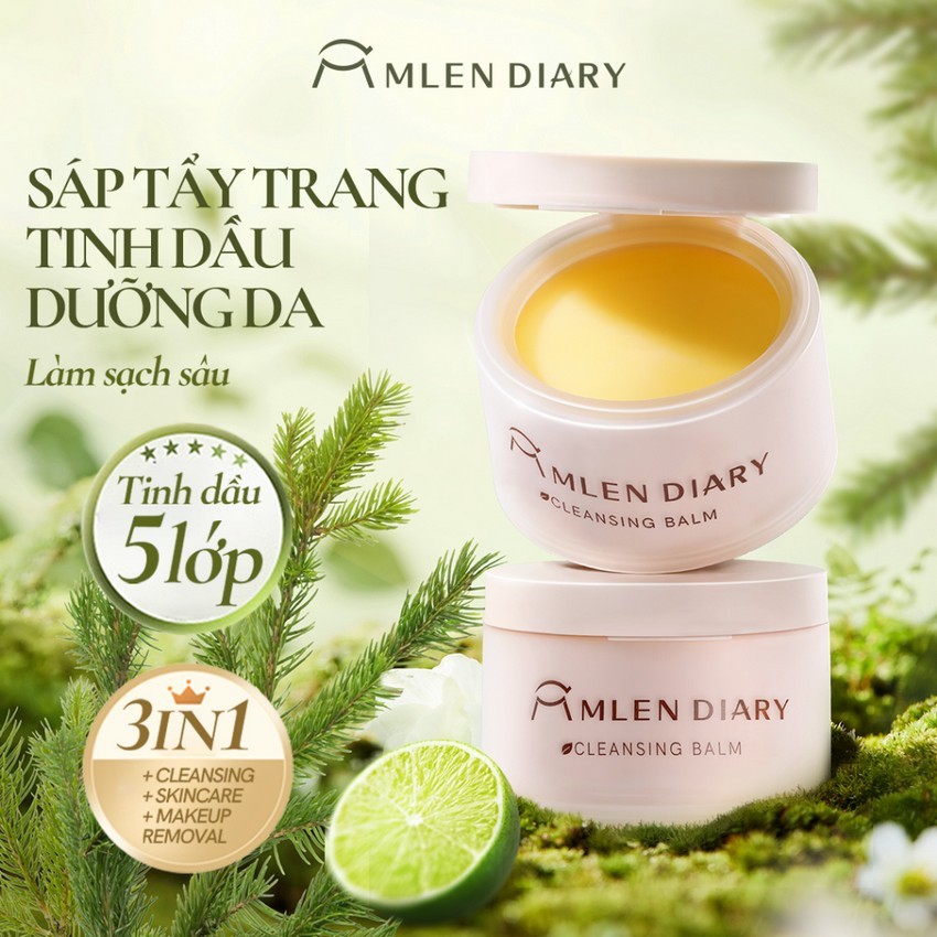 MLEN DIARY Sáp Tẩy Trang Clear Makeup Cream Tẩy Trang Cho Da Nhạy Cảm Chiết Xuất Thực 100g