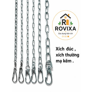 Xích Chó Mạ Kẽm Chống Gỉ - Xích Thường, Xích Hàn, Xích Đúc Chịu Lực Cao Cho Chó