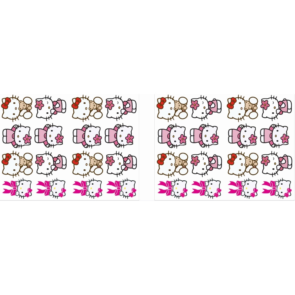Bộ Tem Trong HELLO KITTY Dán đa vị trí, Tem 3 lớp, không ảnh hưởng đến màu sơn của xe