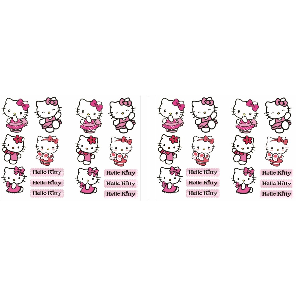 Bộ Tem Trong HELLO KITTY Dán đa vị trí, Tem 3 lớp, không ảnh hưởng đến màu sơn của xe