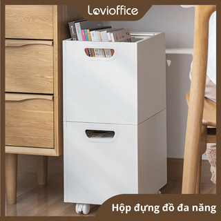 Kệ Tài Liệu Có Bánh Xe LoviOffice 3829 - Khay Đựng Sách Vở Để Bàn Sức Chứa Lớn