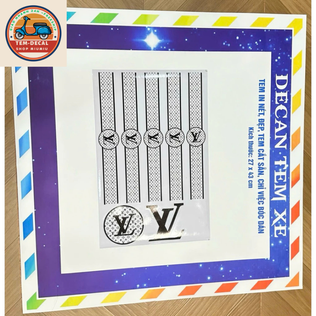 Bộ Tem Dán Xe Điện Lvvi dán xe K1,VC,V1 Tem 3 lớp, không ảnh hưởng đến màu sơn của xe