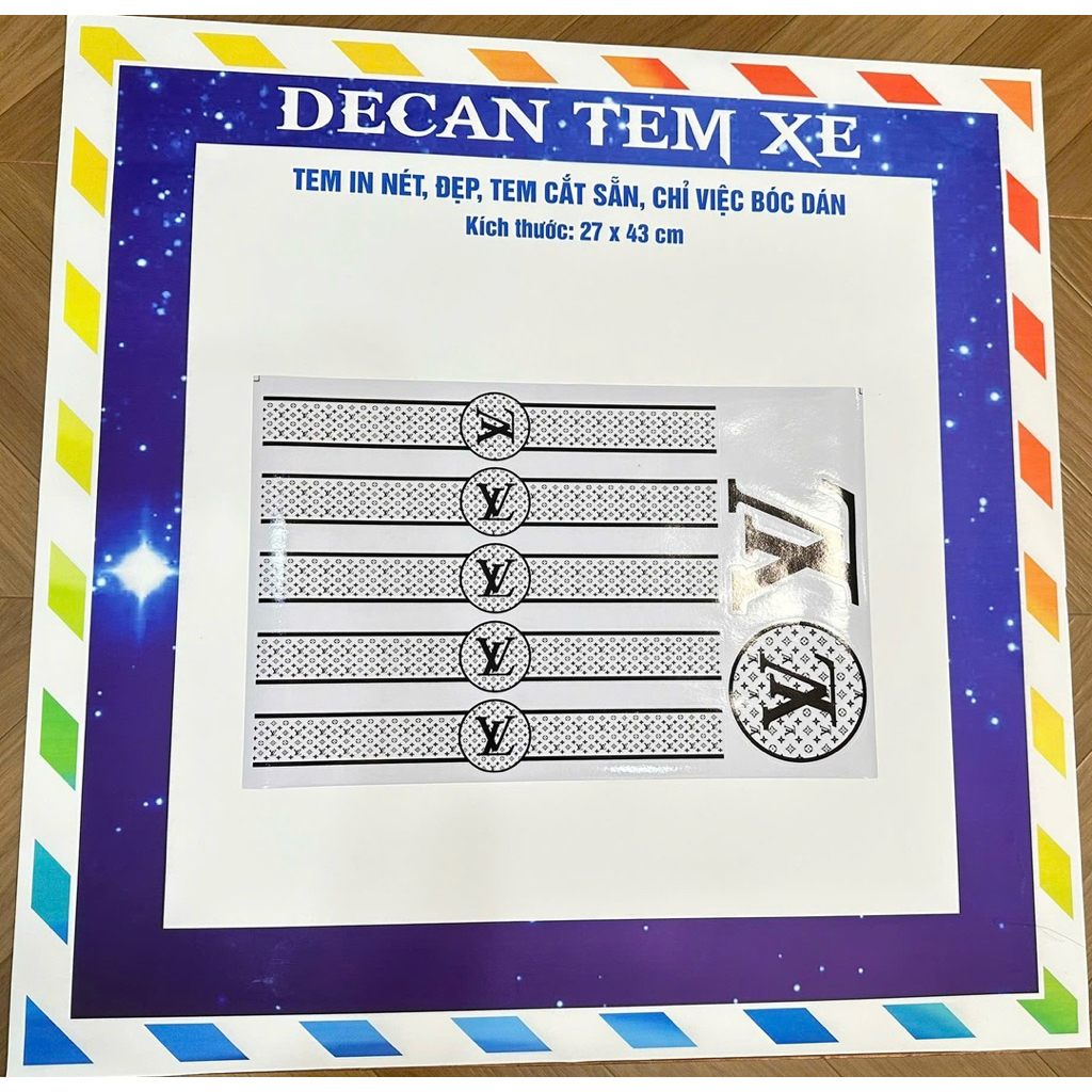 Bộ Tem Dán Xe Điện Lvvi dán xe K1,VC,V1 Tem 3 lớp, không ảnh hưởng đến màu sơn của xe