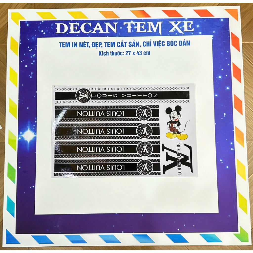 Bộ Tem Dán Xe Điện Lvvi dán xe K1,VC,V1 Tem 3 lớp, không ảnh hưởng đến màu sơn của xe