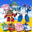 set 6 ô tô poly biến hình
