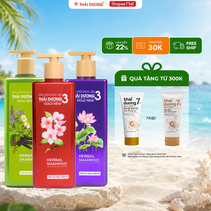 Sao Thái Dương Herbal Shampoo – 200 ml, 500 ml