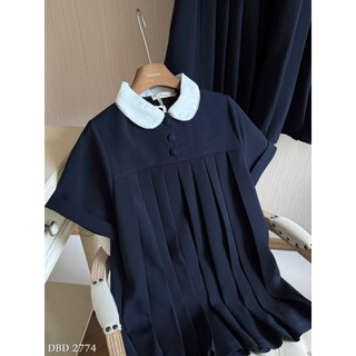 Váy Xếp Ly Cổ Sen
