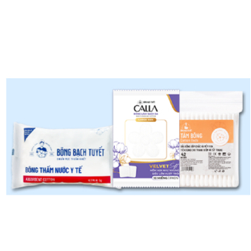 [HÀNG TẶNG KHÔNG BÁN] – Combo 3 quà: Tăm bông 42 que + Bông y tế 5G + Velvet 10m