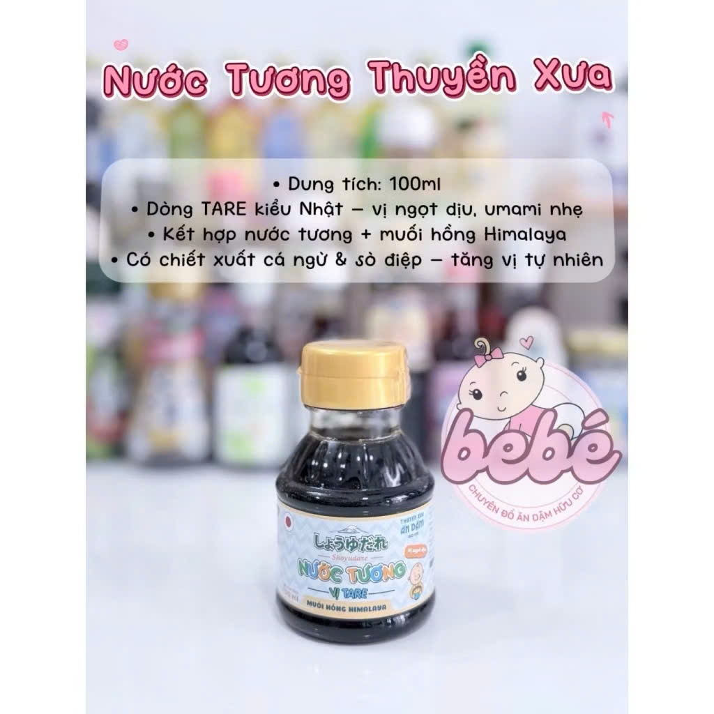 Nước Tương Ăn Dặm Thuyền Xưa 100ml Cho Bé Từ 12M+. Vị Tare Nhật Bản, Ngọt Diu, Ít Mặn