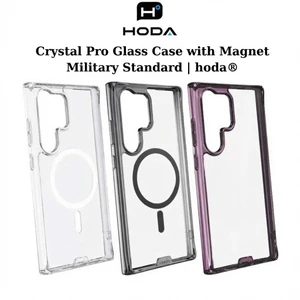 Ốp Lưng Kính Hoda Crystal Pro Samsung S25Ultra, S24Ultra Chống Sốc, Chống Ố Vàng, CVT, Hỗ Trợ Sạc Không Dây