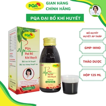Đại Bổ Khí Huyết PQA - Hỗ Trợ Tăng Huyết Áp Cho Người Huyết Áp Thấp, Giúp Bổ Huyết. Hộp 125ml