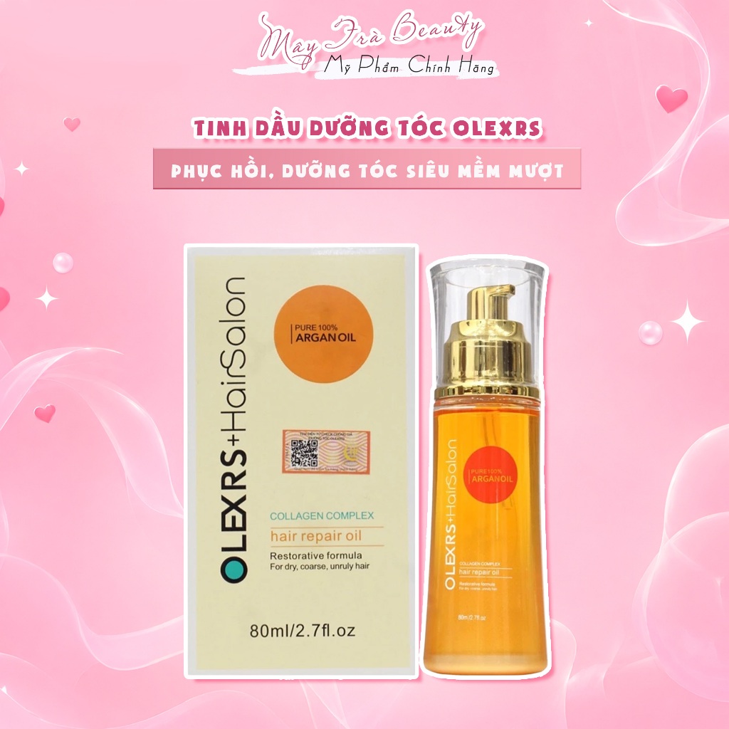 Tinh Dầu Dưỡng Tóc Phục Hồi, Dưỡng Tóc Siêu Mềm Mượt Olexrs Hair Salon 80ml