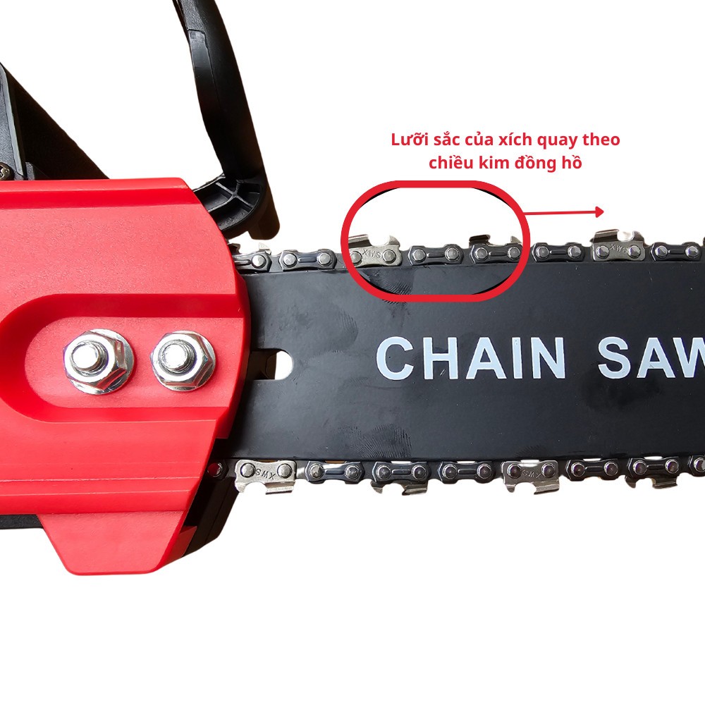 Máy Cưa Xích Dùng Pin 12inch, Động Cơ Không Chổi Than Công Suất 850-1000W, Tiện Dụng, Dễ Dùng