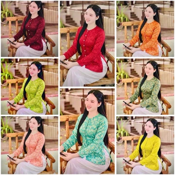 ÁO BÀ BA LỤA 2 DA THÊU HOA XINH # ÁO LẺ, QUẦN LẺ # THỜI TRANG NỮ # ÁÓ BÀ BA TRUYỀN THỐNG