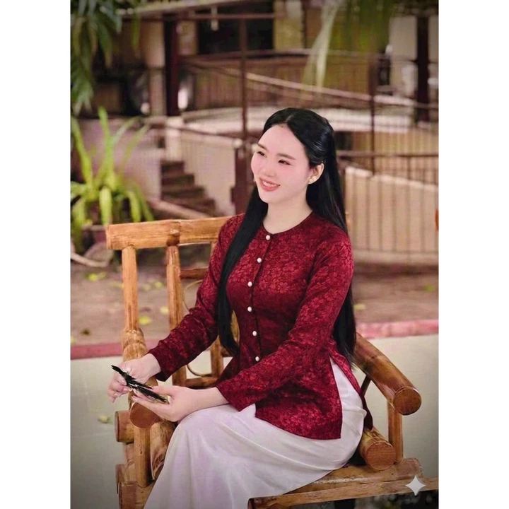 ÁO BÀ BA LỤA 2 DA THÊU HOA XINH # ÁO LẺ, QUẦN LẺ # THỜI TRANG NỮ # ÁÓ BÀ BA TRUYỀN THỐNG