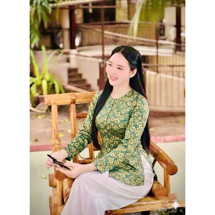 ÁO BÀ BA LỤA 2 DA THÊU HOA XINH # ÁO LẺ, QUẦN LẺ # THỜI TRANG NỮ # ÁÓ BÀ BA TRUYỀN THỐNG