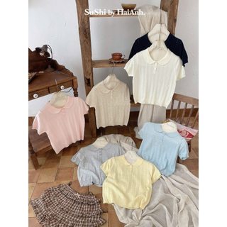 Áo len mongtoghi mềm mỏng cộc tay co giãn