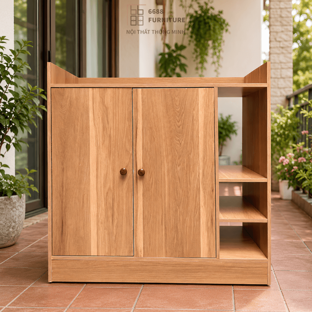 Tủ Giày Dép Gỗ 3 Tầng Cao 80 Rộng 80cm, Kệ Gỗ MDF Nhập Khẩu Cao Cấp Chống Ẩm, Để Chung Cư, Nhà Ở, Tiện Ích