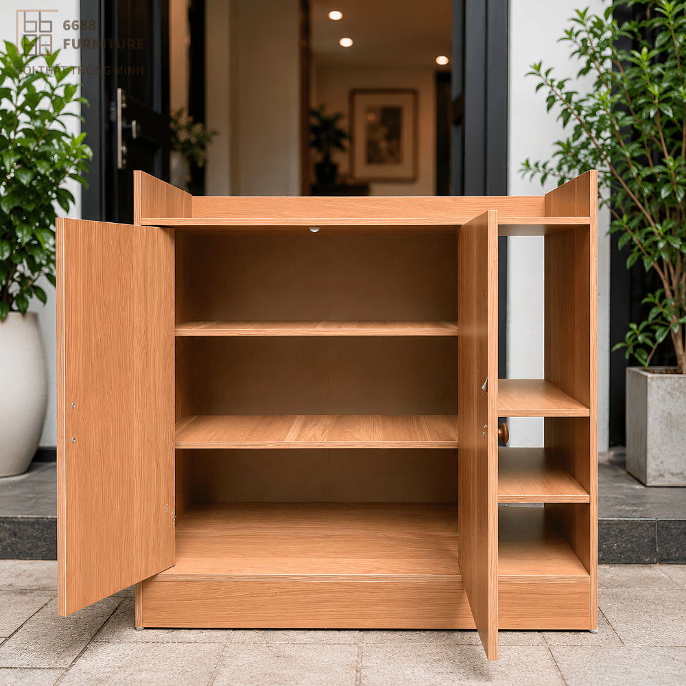 Tủ Giày Dép Gỗ 3 Tầng Cao 80 Rộng 80cm, Kệ Gỗ MDF Nhập Khẩu Cao Cấp Chống Ẩm, Để Chung Cư, Nhà Ở, Tiện Ích