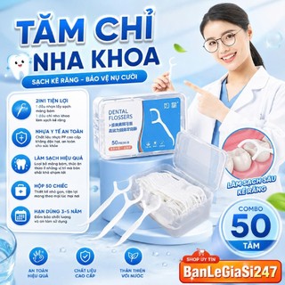 (SET 3 HỘP) Combo 50 TĂM CHỈ NHA KHOA XỈA RĂNG Làm Bằng Nhựa Y Tế An Toàn Cho Sức Khoẻ Đựng Trong Hộp Nhựa