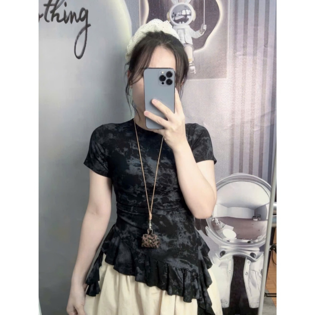 (XS-3XL) Sẵn Hàng - ÁO CỔ TRÒN BÈO- tay ngắn, thun borip mềm mịn, có tua rua xinh, basic dễ mặc