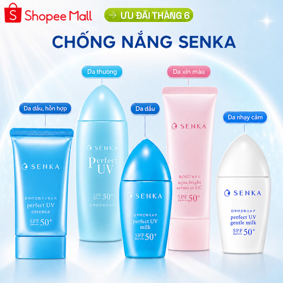 Bộ kem chống nắng Senka Perfect UV các phiên bản