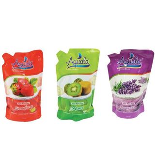 Nước Rửa Tay Aquala Hương Dâu, Kiwi, Lavender Túi 450Ml, Sữa Rửa Tay Aquala