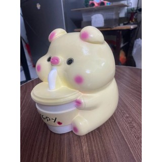 [Hỏa tốc] Heo đất tiết kiệm HEO TRÀ SỮA, mẫu mới HEO ĐẤT HÚT TRÀ SỮA ống tiết kiệm, quà tặng, decor - HEO ĐẤT NHÀ GẤU
