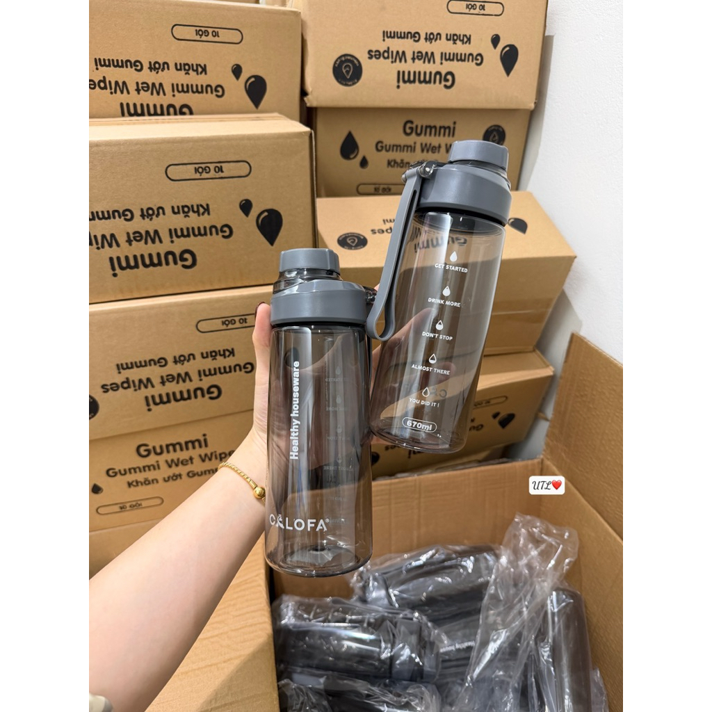 ✔️Bình Nước Thể Thao 670ml Nhựa PC Cao Cấp Dây Đeo Tiện Lợi  ✔️Bình Nước Gym ,Đi Học,....