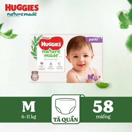 Tã Quần Huggies Nature Made gói lẻ Size M / L / XL / XXL / XXL