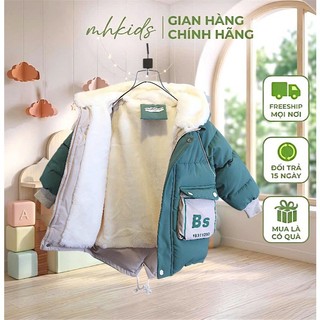 Áo Phao Trẻ Em Có Mũ Siêu Nhẹ Trần Bông Lông Cừu Giữ Ấm Mùa Đông – Bé Trai Bé Gái 5–40kg  P2