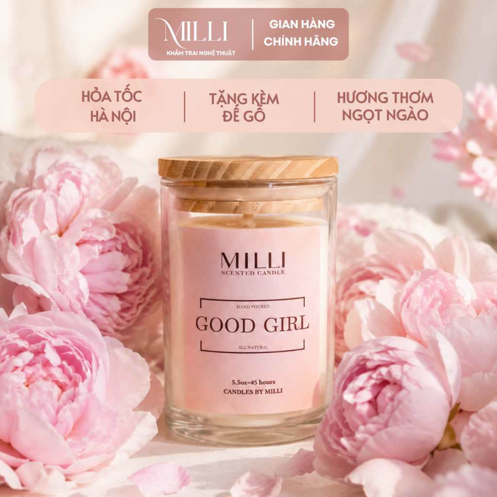 Bộ sưu tập nến thơm Pearl Glowing, nến thơm thiên nhiên an toàn lành tính Milli 120g, nến thơm cao cấp, quà tặng ý nghĩa