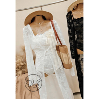 Set Bikini 1 Mảnh Ren Dây Hoa Mix Choàng Chuẩn She’s