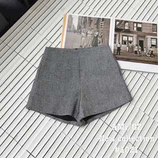 QCL1 1021 Quần sooc dạ xương cá khoá sau, cạp cao siêu tôn dáng siêu đẹp