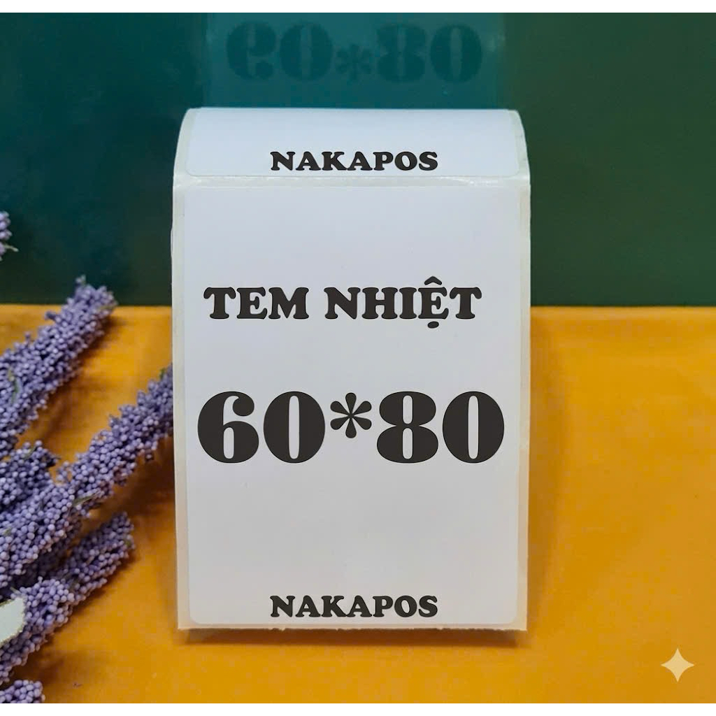 Giấy In Tem Phụ 60x80 mm - 6x8 cm Sẵn keo chắc chắn in nhiệt 60*80 Decal nhiệt giấy in nhiệt 6*8 Tem mã vạch giấy nhiệt