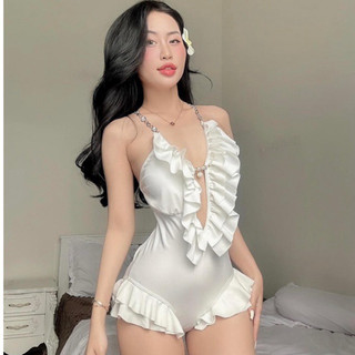 Bikini liền viền bèo dây lưng fo chất siêu đỉnh mới về 82208