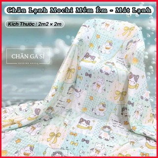 🆕ĐẸP MÊ - MÁT LẠNH🆕Chăn Lạnh Mochi 2m2x2m Mềm Êm, Bông Trần Lông Vũ Cao Cấp - Chăn Ga Sỉ HCM