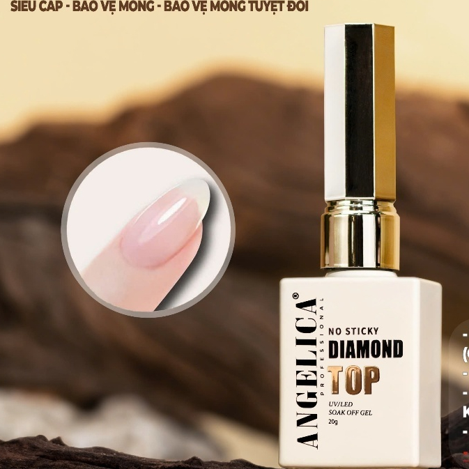 Top Kim Cương ( Top Bóng ) Siêu Cấp Angelica - Siêu Bóng Siều Bền Bảo Vệ Móng Tuyệt Đối ANG-T