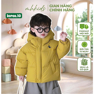Áo Phao Trẻ Em Có Mũ Giữ Ấm Mùa Đông – Áo Khoác Phao Bé Trai Bé Gái Dày Siêu Nhẹ Trần Bông  #K10