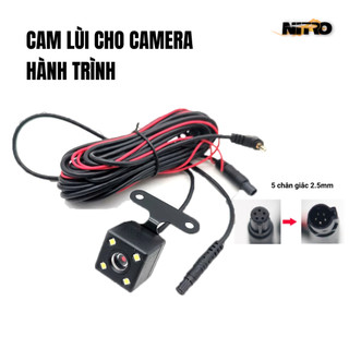 (đặt mua nhắn shop tư vấn) Camera Lùi Cho Camera Hành Trình 5 Chân 4LED Với Dây Cáp 6M Góc Rộng 140 Độ