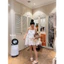 Đầm 2 dây babydoll bèo tầng chân ren kim anh bùi