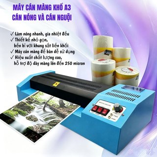 QUAFF Máy cán màng A3 khổ lớn – Cán nóng/lạnh – Vỏ kim loại – Ép 250mic – Chống kẹt – Bảo vệ tài liệu,thỏa sức sáng tạo