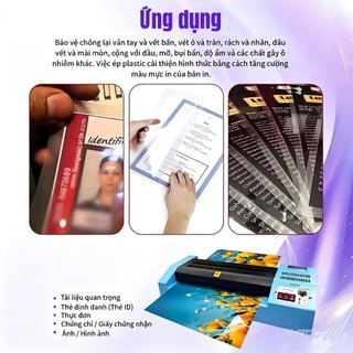 QUAFF Máy cán màng A3 khổ lớn – Cán nóng/lạnh – Vỏ kim loại – Ép 250mic – Chống kẹt – Bảo vệ tài liệu,thỏa sức sáng tạo