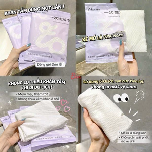 Khăn tắm khô dùng 1 lần khăn tắm đi du lịch nhỏ gọn tiện lợi