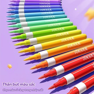 Bút Màu Màu Acrylic Marker Tranh Vẽ Cho Bé Nhiều Màu Ngòi Brush Combo Hộp Đa Dạng Màu Sắc Vẽ Được Trên Mọi Chất Liệu