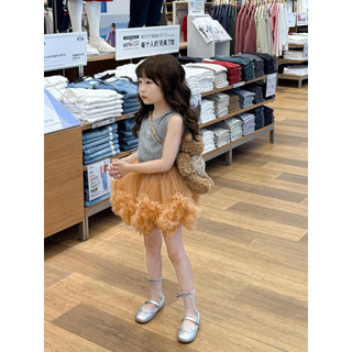 order quảng châu- chân váy tutu cam xoè dáng mới cho bé gái
