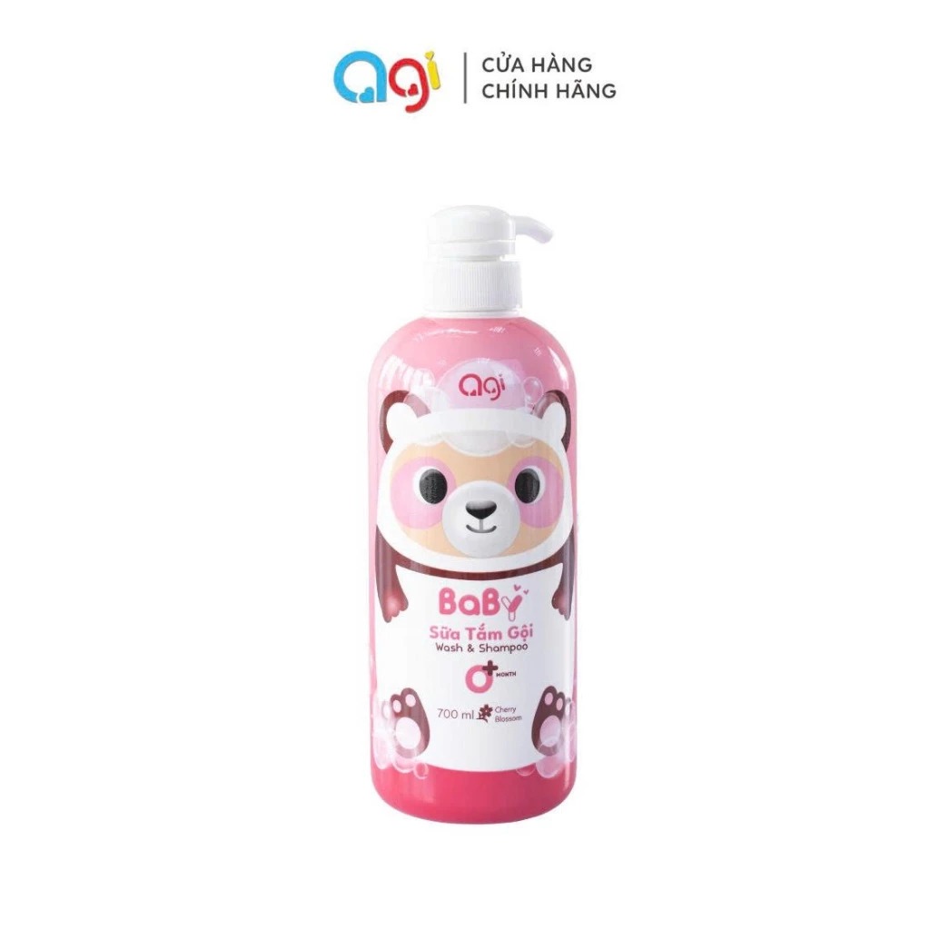 Sữa tắm gội Agi 2 in 1 700ml dịu nhẹ, an toàn cho bé [BAO BÌ MỚI]