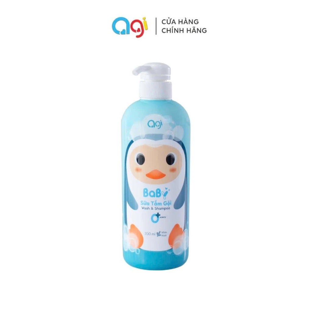 Sữa tắm gội Agi 2 in 1 700ml dịu nhẹ, an toàn cho bé [BAO BÌ MỚI]
