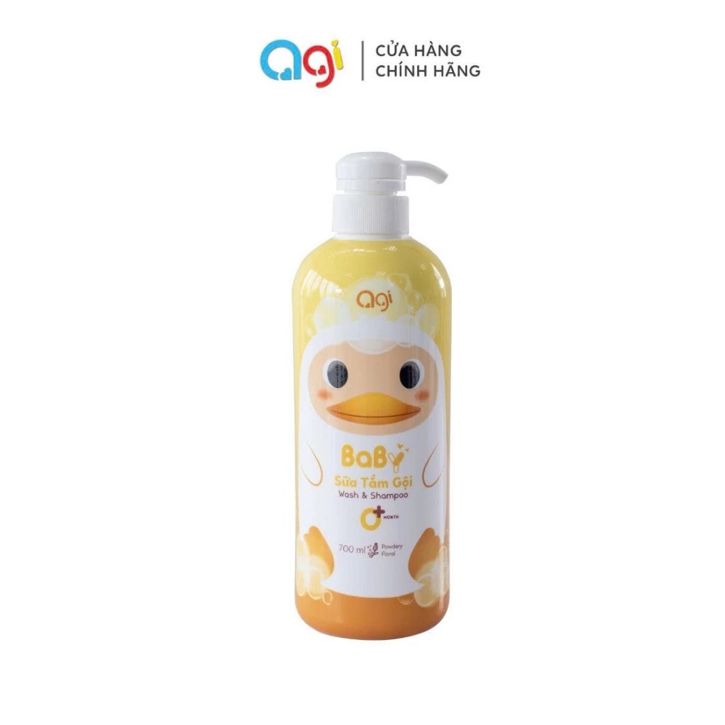 Sữa tắm gội Agi 2 in 1 700ml dịu nhẹ, an toàn cho bé [BAO BÌ MỚI]