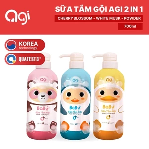 Sữa tắm gội Agi 2 in 1 700ml dịu nhẹ, an toàn cho bé [BAO BÌ MỚI]